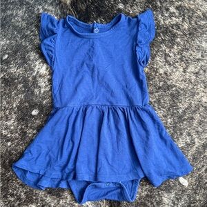 Kyte BABY Blue Short Sleeve Bodysuit Dress - Size 6-12 months